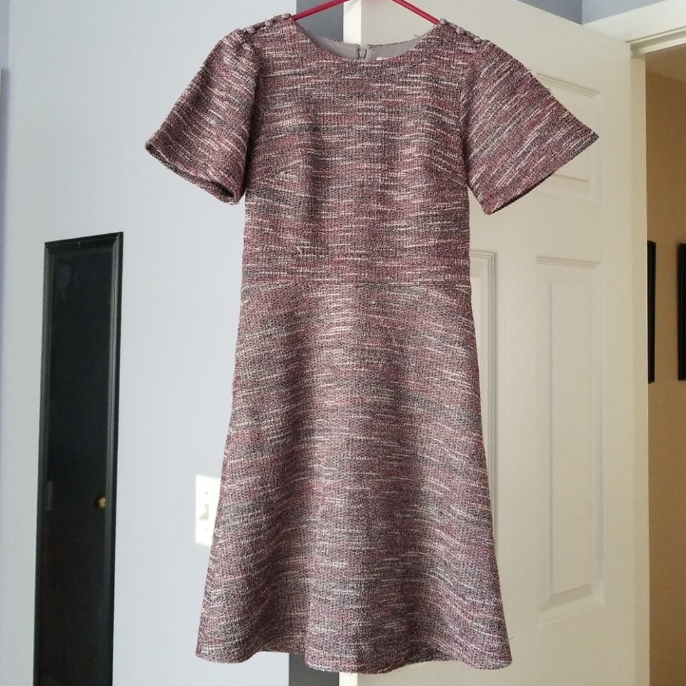 Loft petite dress with button detail and pockets